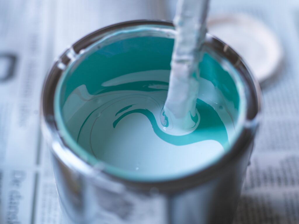 a can of cyan paint